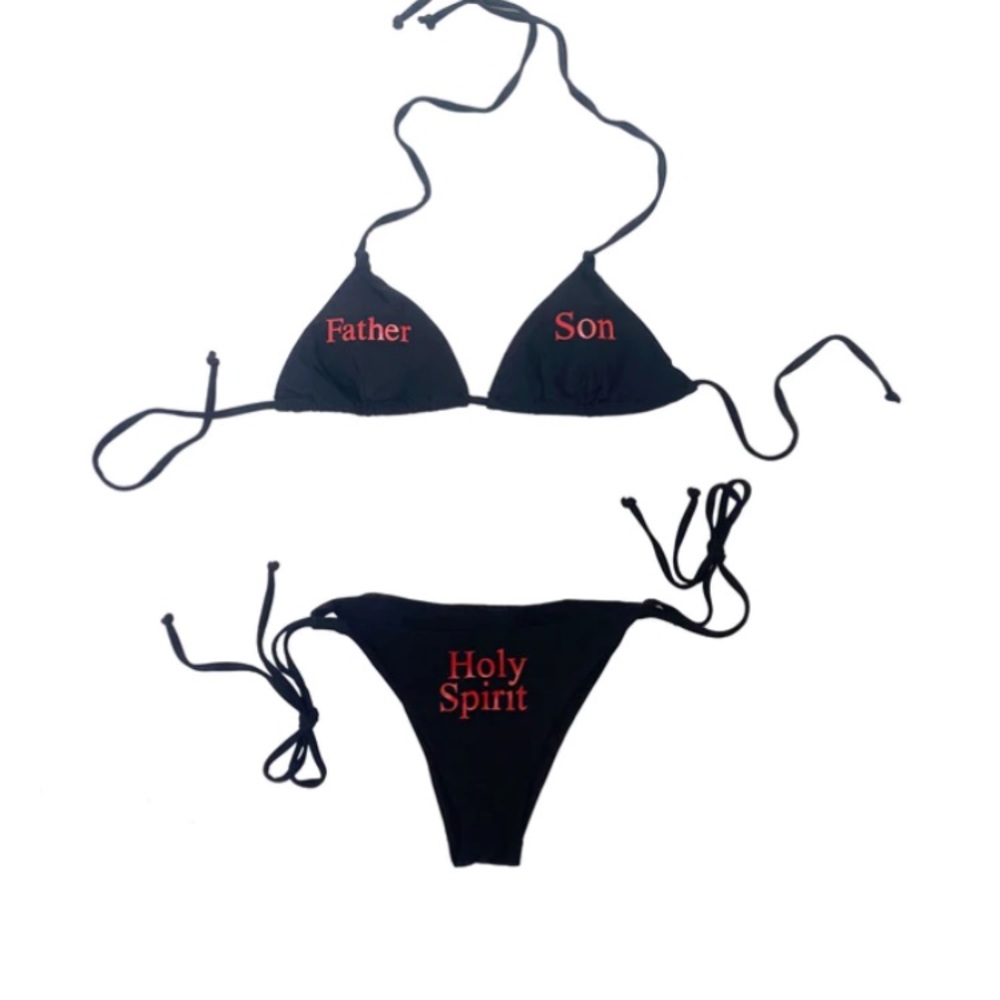 Prayingg holy trinity bikini set